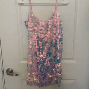 Iridescent Mini Dress